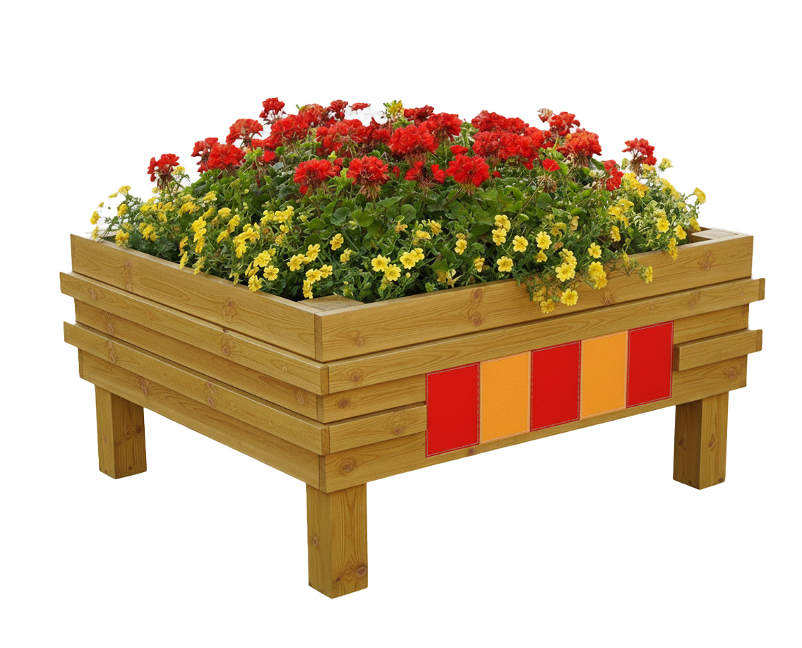 Blomlåda som farthinder
